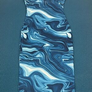 Blue Marble Pattern Dress